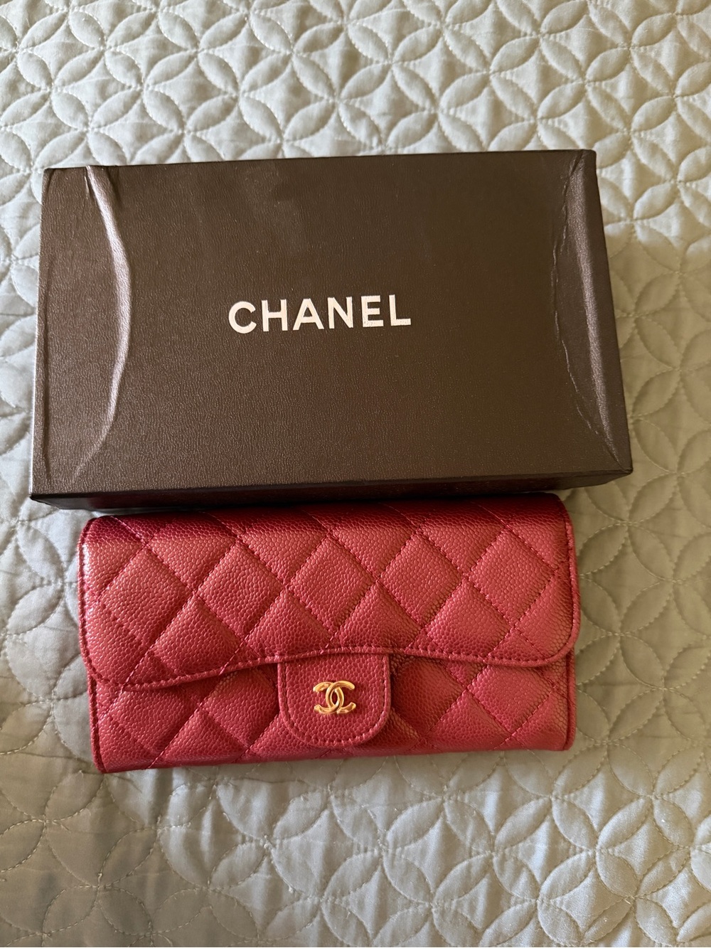 Chanel Quilted Red Wallet Final sale no return